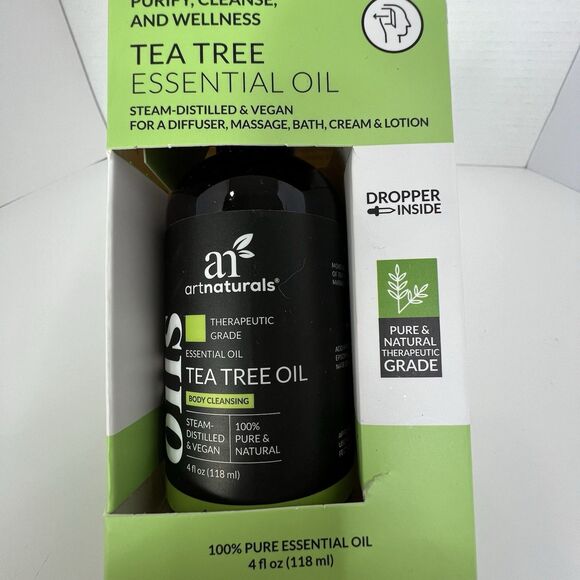 Art Naturals Pure Tea Tree Essential Oil Therapeutic Grade 4 Oz Skincare Massage - Picture 7 of 9